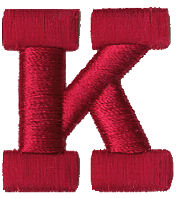 Puffy Block Letter K