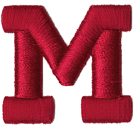 Puffy Block Letter M