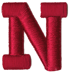 Puffy Block Letter N