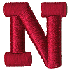 Puffy Block Letter N