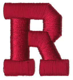 Puffy Block Letter R