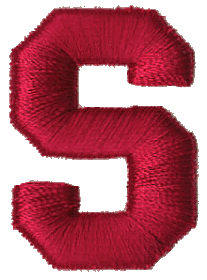 Puffy Block Letter S