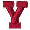 Puffy Block Letter Y