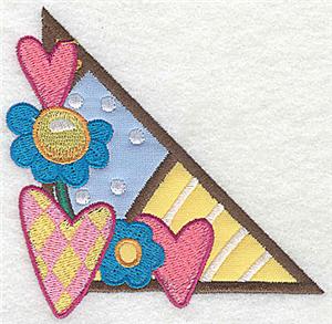 Corner hearts and flowers sm 2 appliques