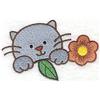 Kitten with flower 1 applique