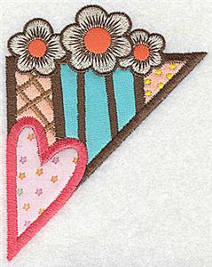 Corner heart and flowers sm 4 appliques