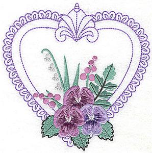 Pansies in Heart A / small