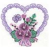 Pansies in Heart D small