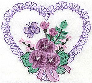 Pansies in Heart D / large