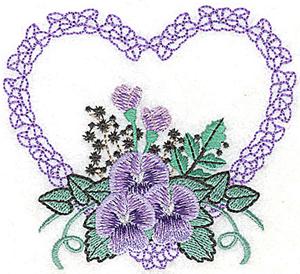 Pansies in Heart F / small