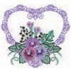 Pansies in Heart H small