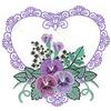 Pansies in Heart H large
