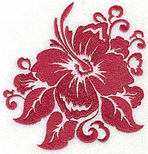 Stencil Flower A Hibiscus/leaves / sm