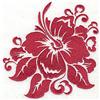 Stencil Flower A Hibiscus/leaves lg