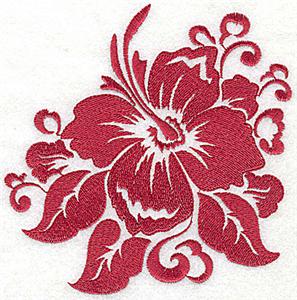 Stencil Flower A Hibiscus/leaves / lg