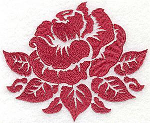 Stencil Flower H rose / small