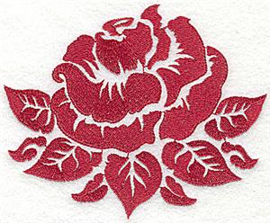 Stencil Flower H rose / large