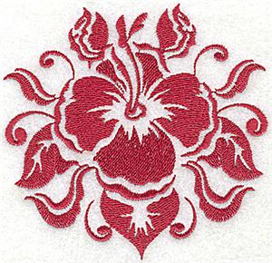 Stencil Flower K Hibiscus / small