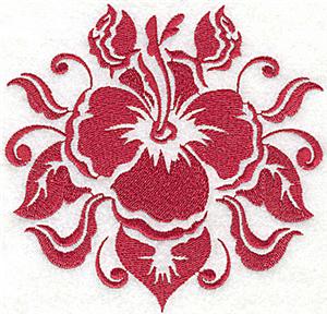 Stencil Flower K Hibiscus / large