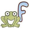 F frog small double applique