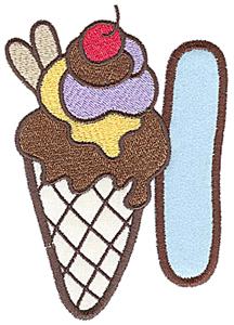 I icecream cone / small double applique