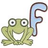 F frog large double applique