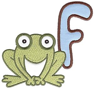 F frog / small double applique