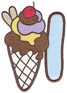 I icecream cone / large double applique