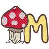M mushroom large double applique