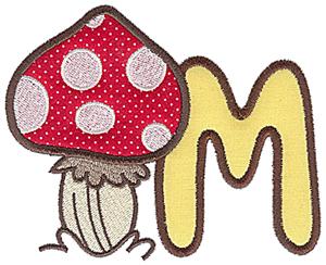 M mushroom / large double applique