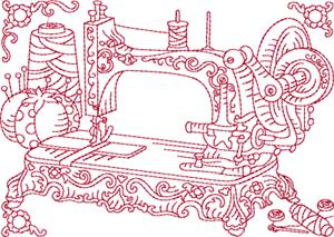 Antique Sewing Machine / Quilt Block 5