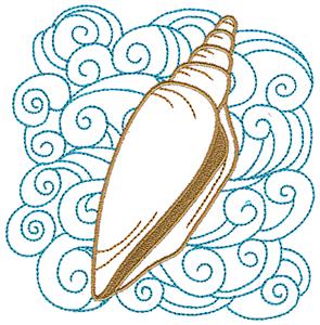 Seashell D with swirls / small