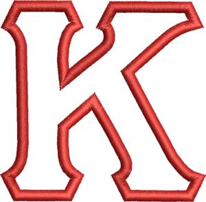 Greek Applique Letter, Kappa