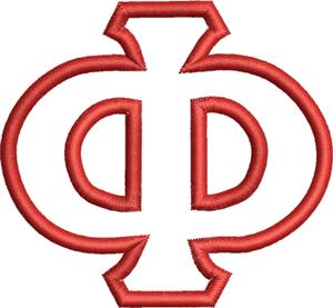 Greek Applique Letter, Phi