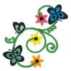 Floral Butterfly Single 3