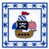 Pirate Ship Quilt Square