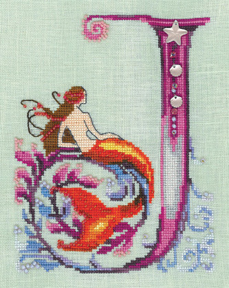 Letters From Mermaids - J Cross Stitch Pattern