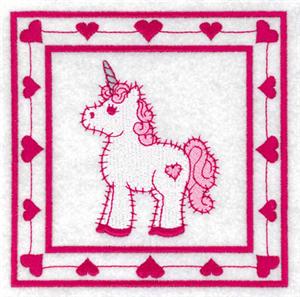 Unicorn Princess Quilt Square