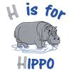 H is for Hippo Large