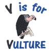 V is for Vulture Large