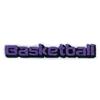 Metallic Sports Basketball Text