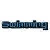 Metallic Sports Swimming Text