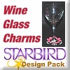 Image of Wine Glass Lace Charms Design Pack