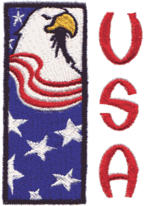 Stars & Stripes (With Eagle & Text)