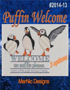 Puffin Welcome Cross Stitch Pattern