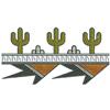 Southwest cactus textended border