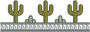 Southwest cactus border