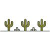 Southwest simple cactus border
