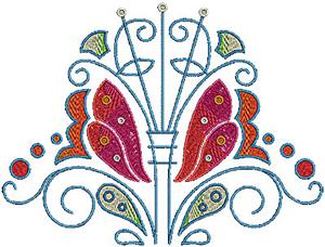 Scrollworks swirl floral design