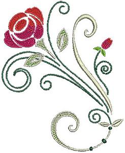 Scrollworks rose design
